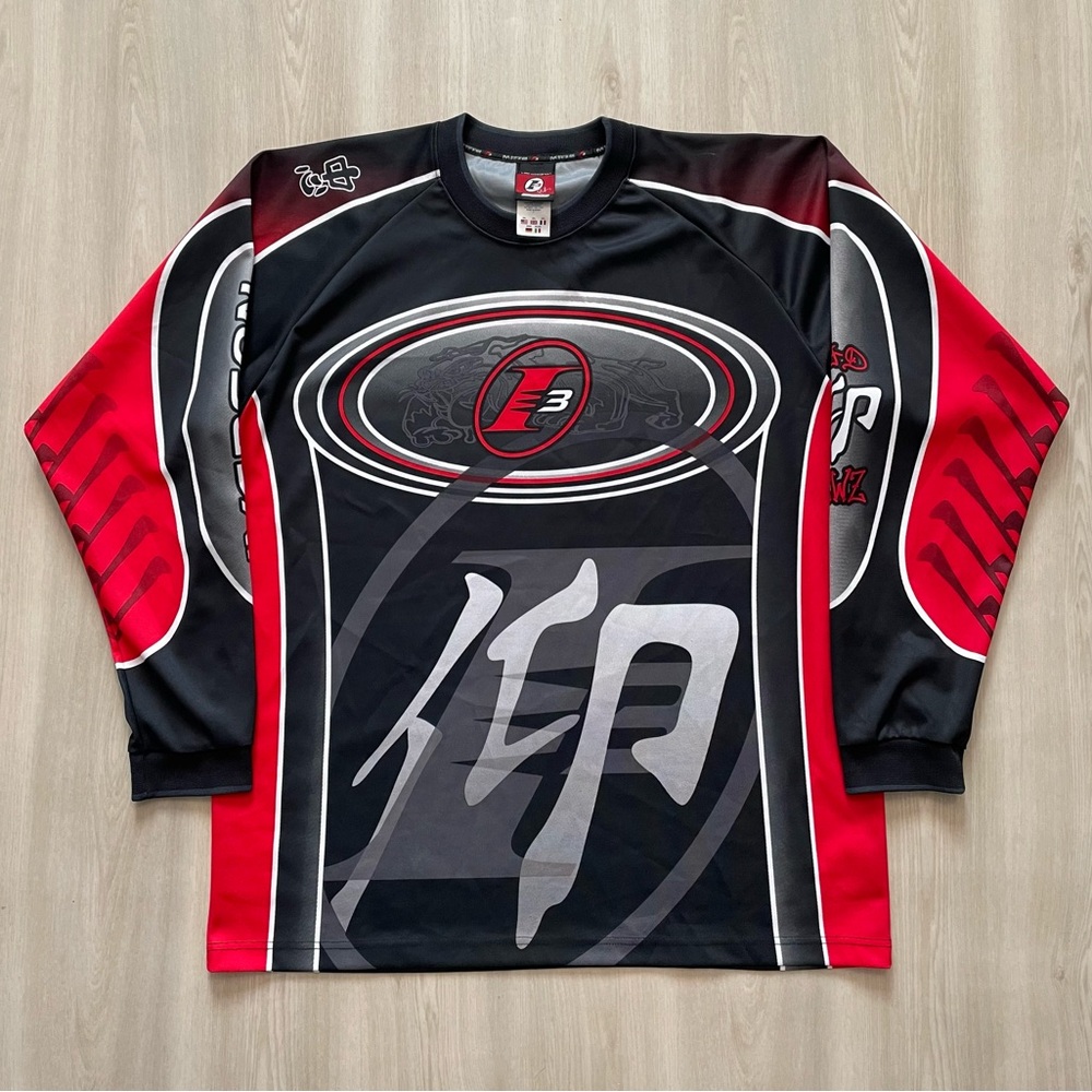 VTG Reebok Allen Iverson i3 Motocross Long Sleeve Jersey Bad Newz The Answer 2XL